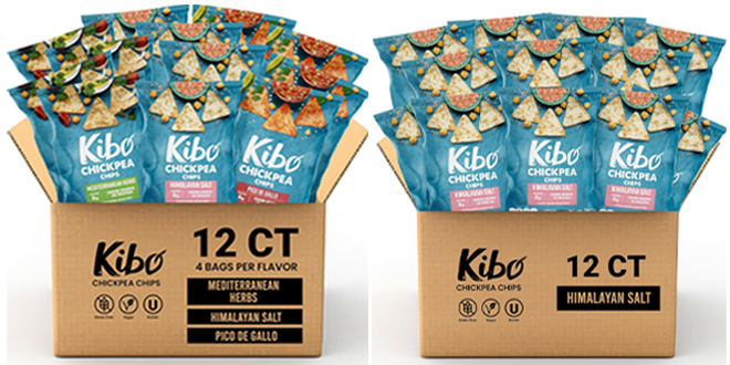 Kibo Chickpea Chips 12 Count Packs