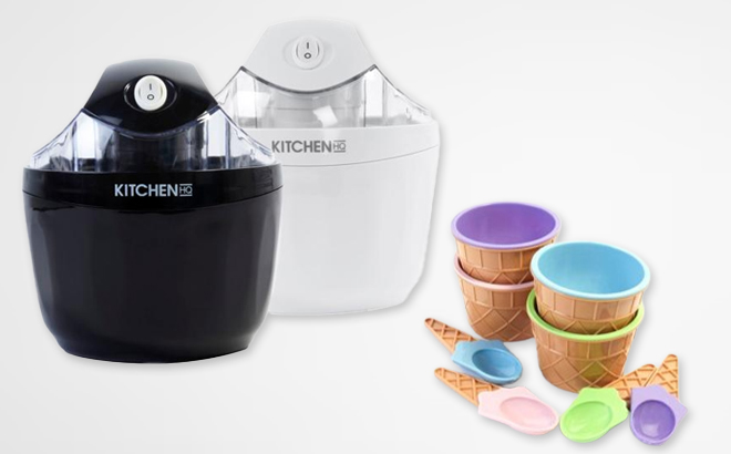 Kitchen HQ Ice Cream Makers with Cups and Spoons 2 Pack