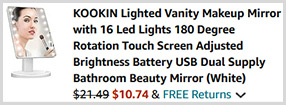 Kookin Vanity Makeup Mirror with Lights Screenshot