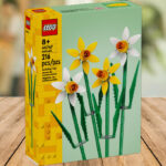 LEGO Daffodils Set Box on a Tabletop