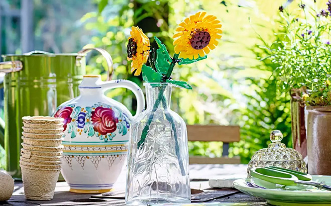 LEGO Sunflowers in a Vase