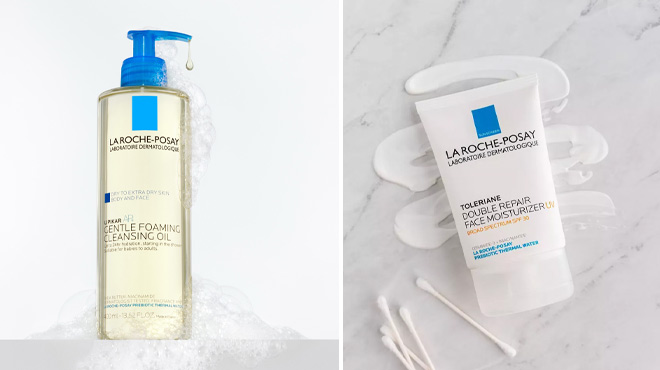 La Roche Posay Lipikar Cleansing Oil and SPF Face Mosturizer