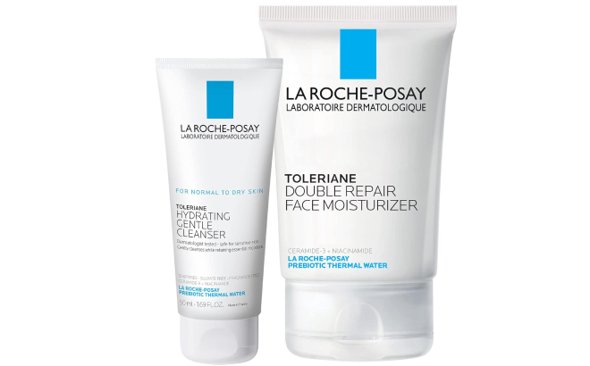 La Roche Posay Toleriane Face Moisturizer Cleanser Set