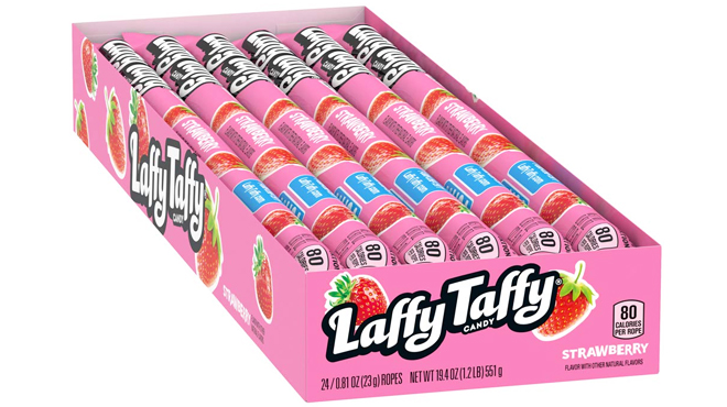 Laffy Taffy Rope Candy 24 Pack Strawberry Flavor