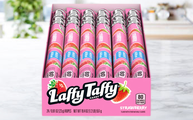 Laffy Taffy Rope Candy Strawberry Flavor 24 Pack