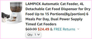 Lampick Automatic Cat Feeder at Checkout