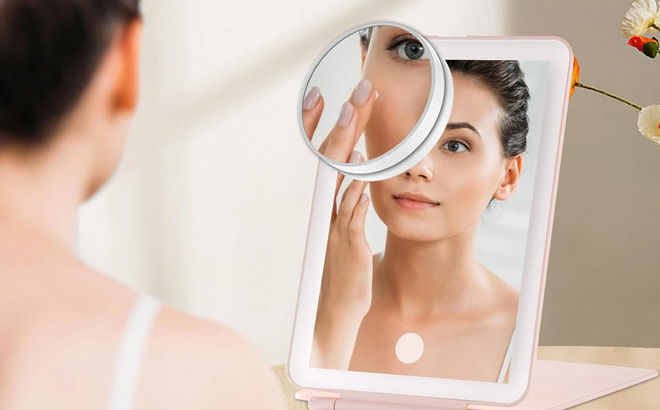 Lighted Travel Makeup Mirror