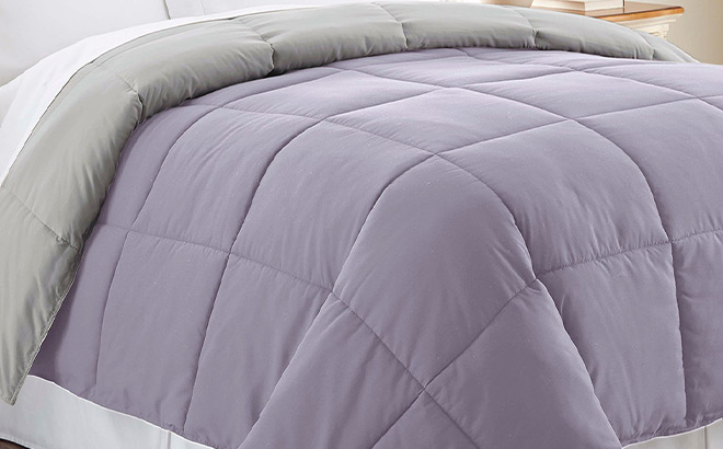 Lilac Down Alternative Reversible Comforter