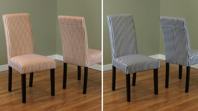 Linen Dining Chair 2 Piece Set