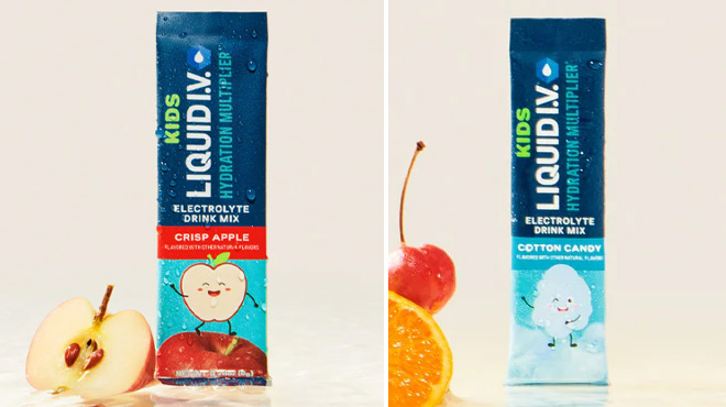 Liquid I.V. Hydration Multiplier for Kids in Crisp Red Apple and Cotton Candy