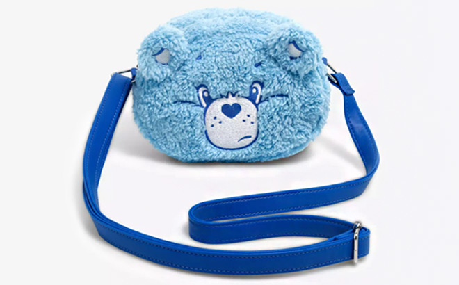 Loungefly Care Bears Grumpy Bear Fuzzy Crossbody Bag