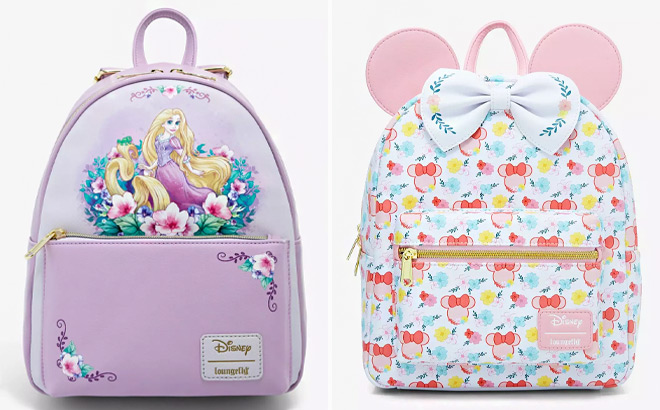 Loungefly Disney Tangled Floral Mini Backpack