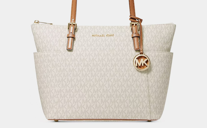 MICHAEL MICHAEL KORS Logo Jet Set East West Top Zip Tote