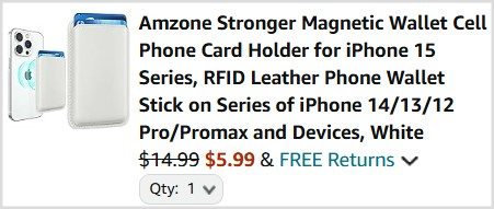 Magnetic Phone Wallet Checkout