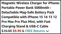 Magnetic Wireless Charger Order Summary