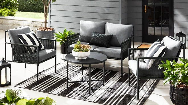 Mainstays 4 Piece Outdoor Conversation Set