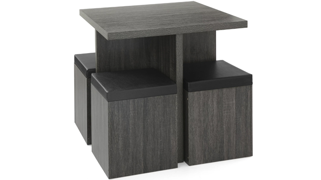 Mainstays 5 Piece Dexter Dining Set with Storage Ottomans