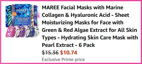 Maree Facial Masks Cart Screen