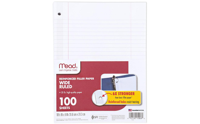 Mead Loose Notebook Paper 100 Sheets