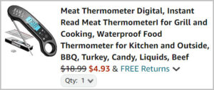 Meat Thermometer at Checkout