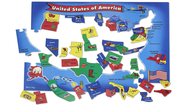 Melissa Doug USA Map Floor Puzzle