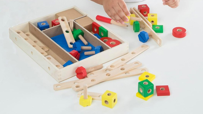 Melissa Doug Wooden Construction Building Set