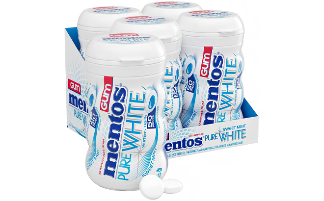 Mentos Pure White Sugar Free Chewing Gum