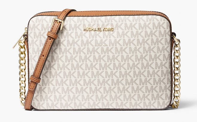 Michael Kors Jet Set Large Printed Logo Crossbody Bag