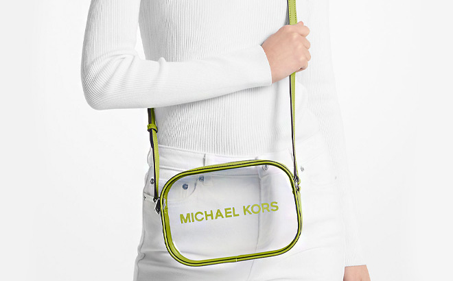 Michael Kors Jet Set Travel Medium Clear Vinyl Camera Bag