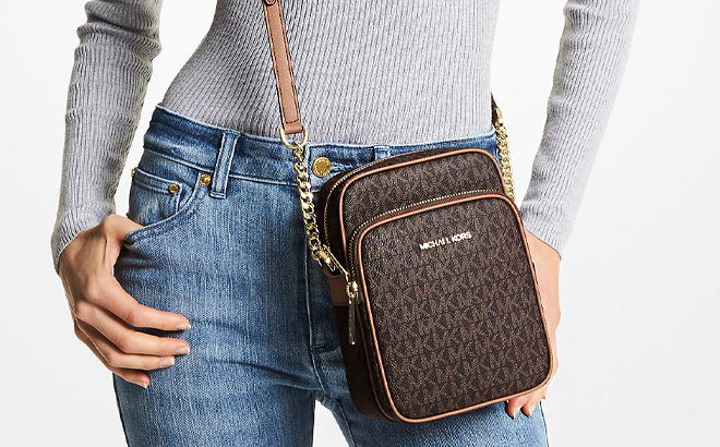 Michael Kors Jet Set Travel Medium Logo Crossbody Bag