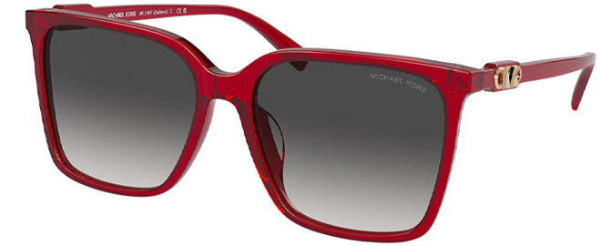 Michael Kors Womens Canberra 58mm Red Transparent Sunglasses