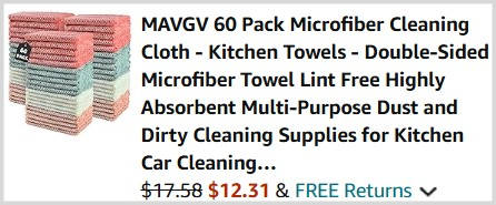 Microfiber Kitchen Towels Checkout