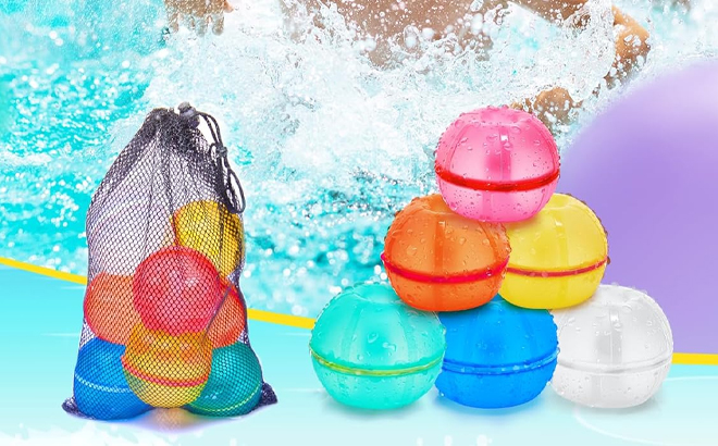 Minetom Reusable Water Balloons for Kids 6 Pack
