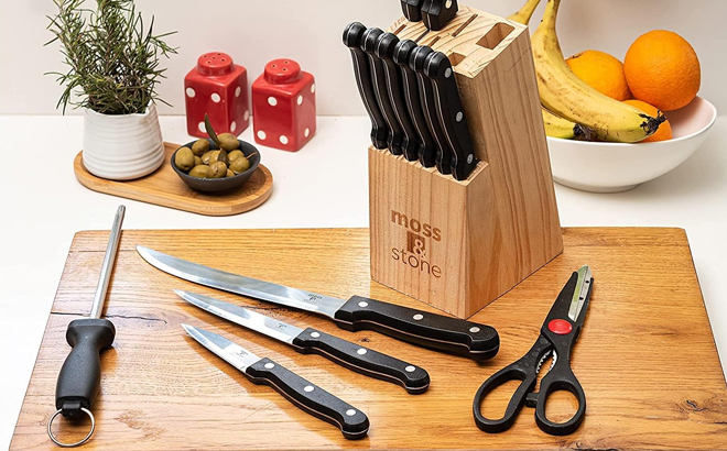 Moss & Stone 14-Piece Knife Block Set