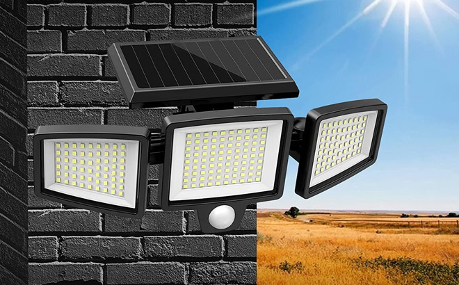 Motion Sensor Solar Outdoor Lights 3 Pack