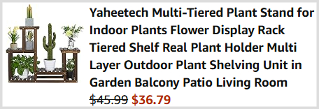 Multi Tiered Plant Stand Checkout