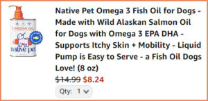 Native Pet Fish Oil at Checkout