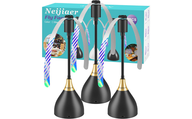 Neijiaer Portable Fly Fans 3 Pack