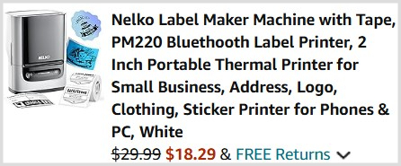 Nelko Label Maker Machine Checkout