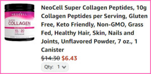 NeoCell Super Collagen Peptides at Checkout