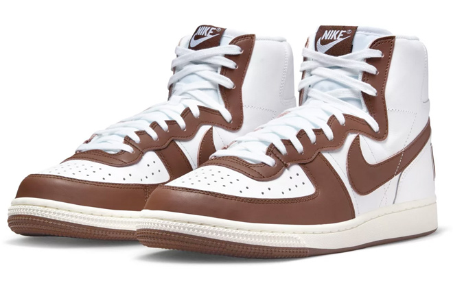 Nike Terminator high sneakers in brown and white