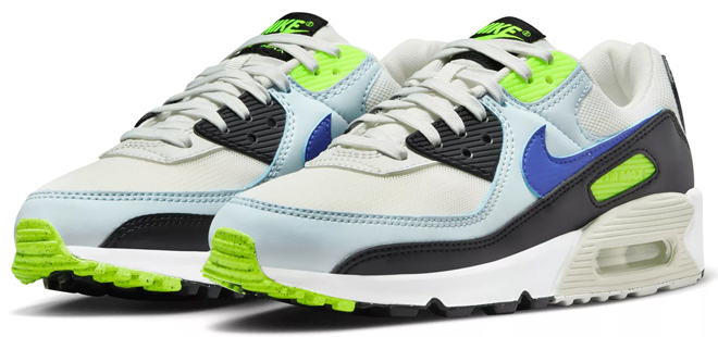 Nike Womens Air Max 90 Shoes in Black Blue White