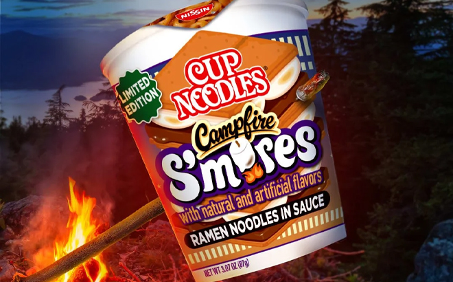 Nissin Cup Noodles Campfire Smores Flavored Ramen on a Stick