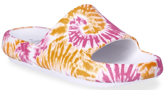 No Boundaries Womens Comfort Slides in Tiedye Color