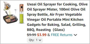 Oil Sprayer at Checkout