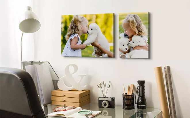 One or Two Custom Photo Canvas Prints