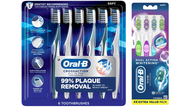 Oral B CrossAction All In One Soft Toothbrush 6ct 