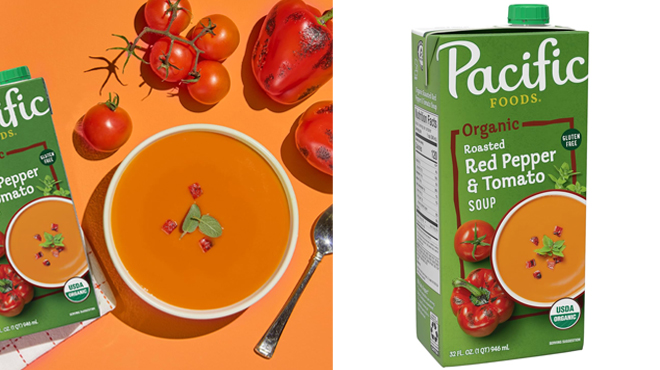 Pacific Foods Organic Roasted Red Pepper and Tomato Soup