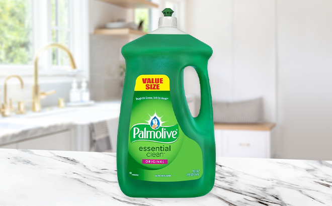 Palmolive Dishwashing Liquid Dish Soap Refill on the Table