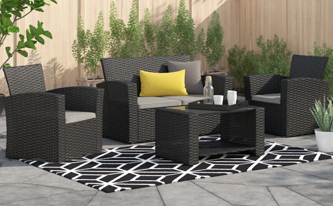 Pamalee 4 Piece Outdoor Seating Group with Cushions